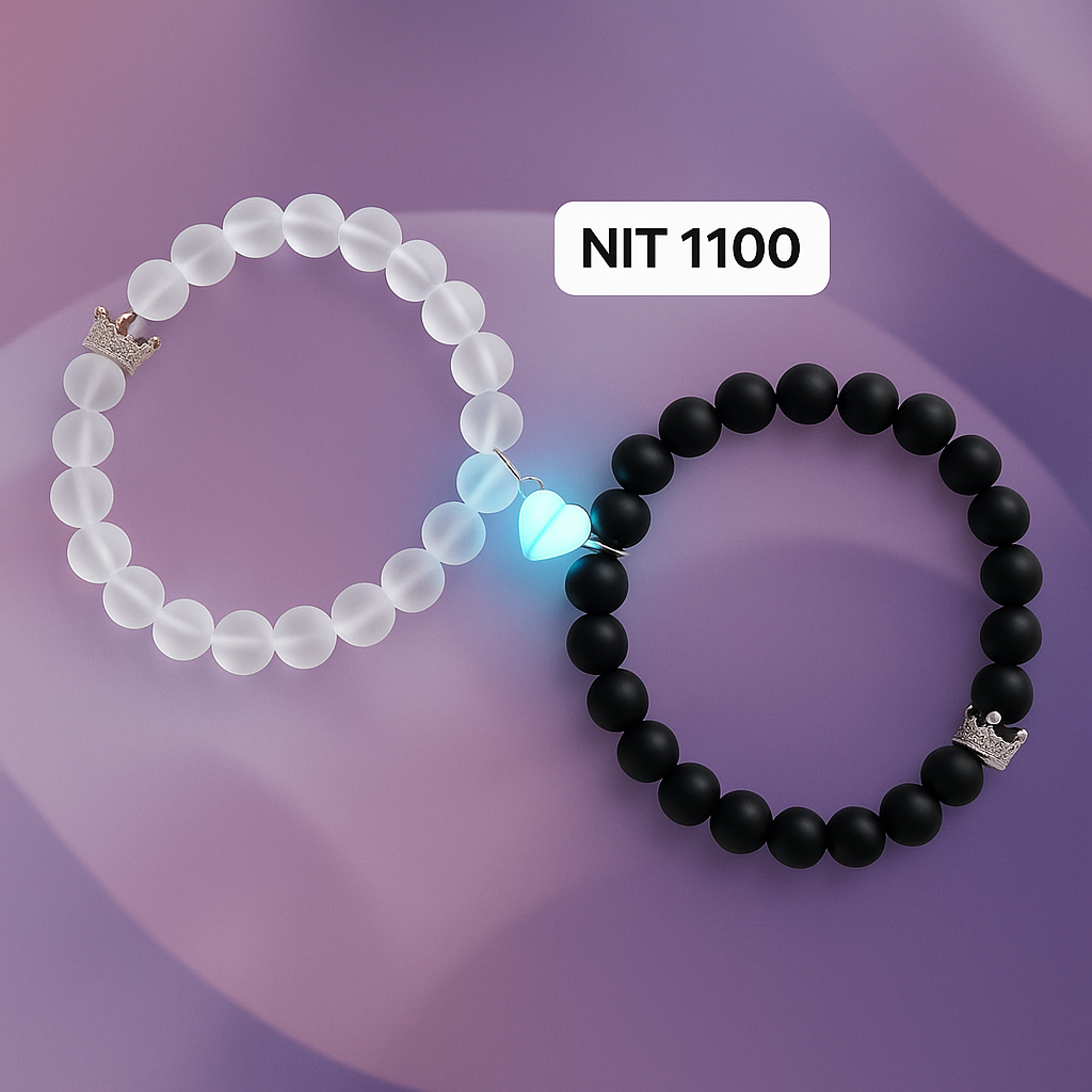 2pcs glow in the dark lover bracelets with a pair of beleket bff bracelets