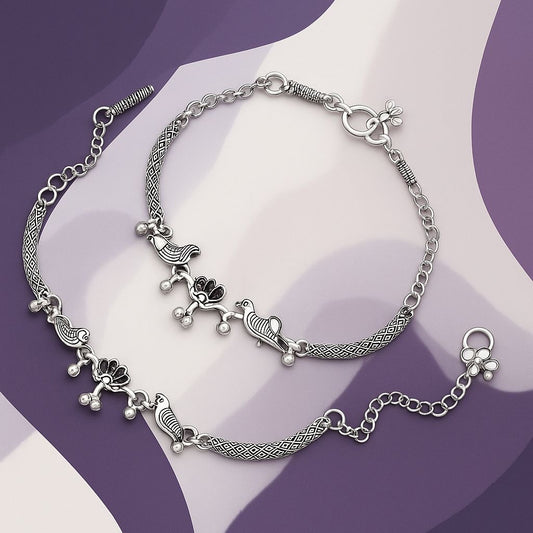 Women's Silver Plated Anklets