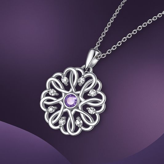 Silver Birthstone Pendant With chain Pack of 1