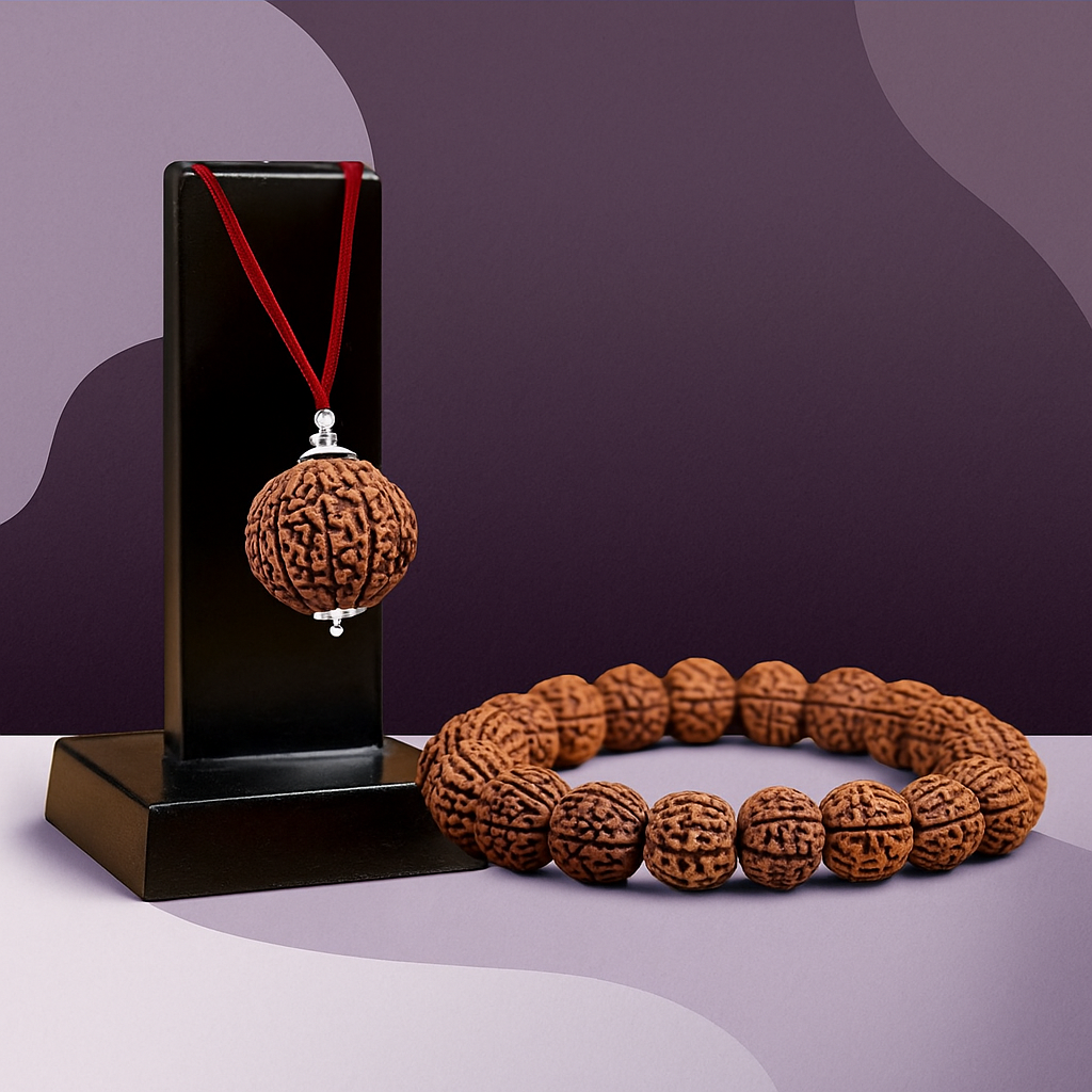 Maha SHivratri Combo - 5 Mukhi Rudraksha With Bracelet