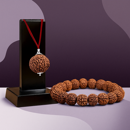 Maha SHivratri Combo - 5 Mukhi Rudraksha With Bracelet