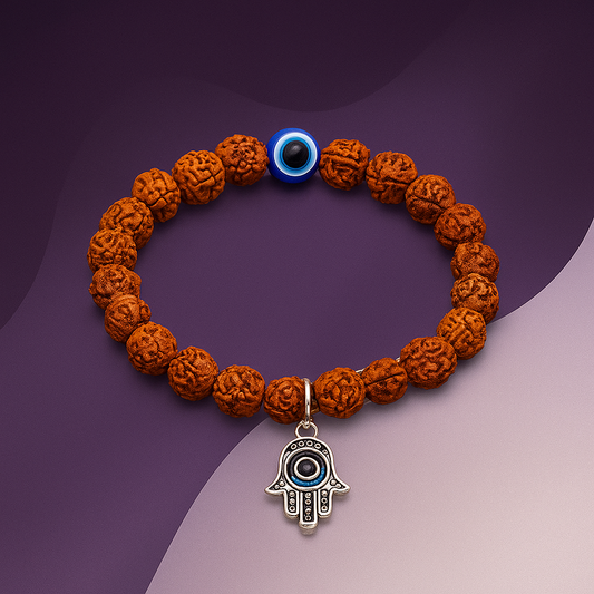 Spiritual Eye Bohemian Rudraksha Beads Bracelet Pack of 2